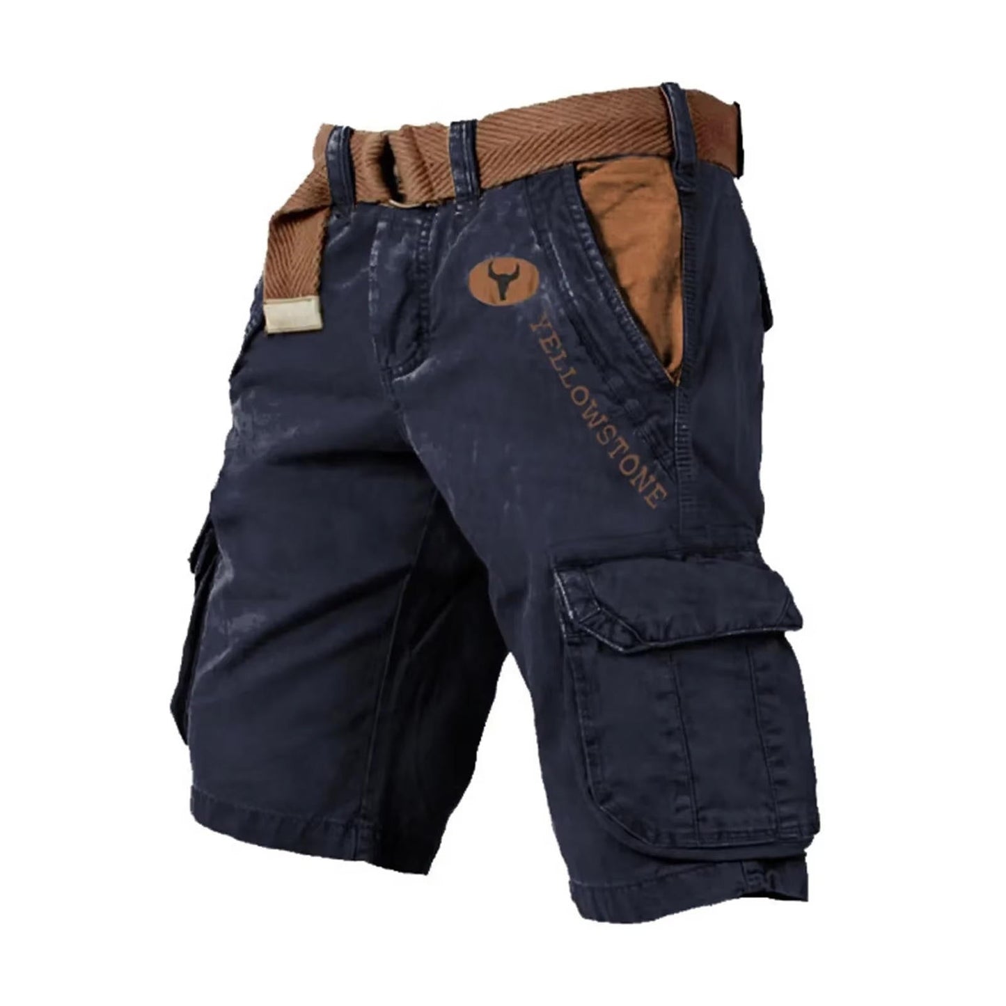 Men's cargo shorts with multiple pockets