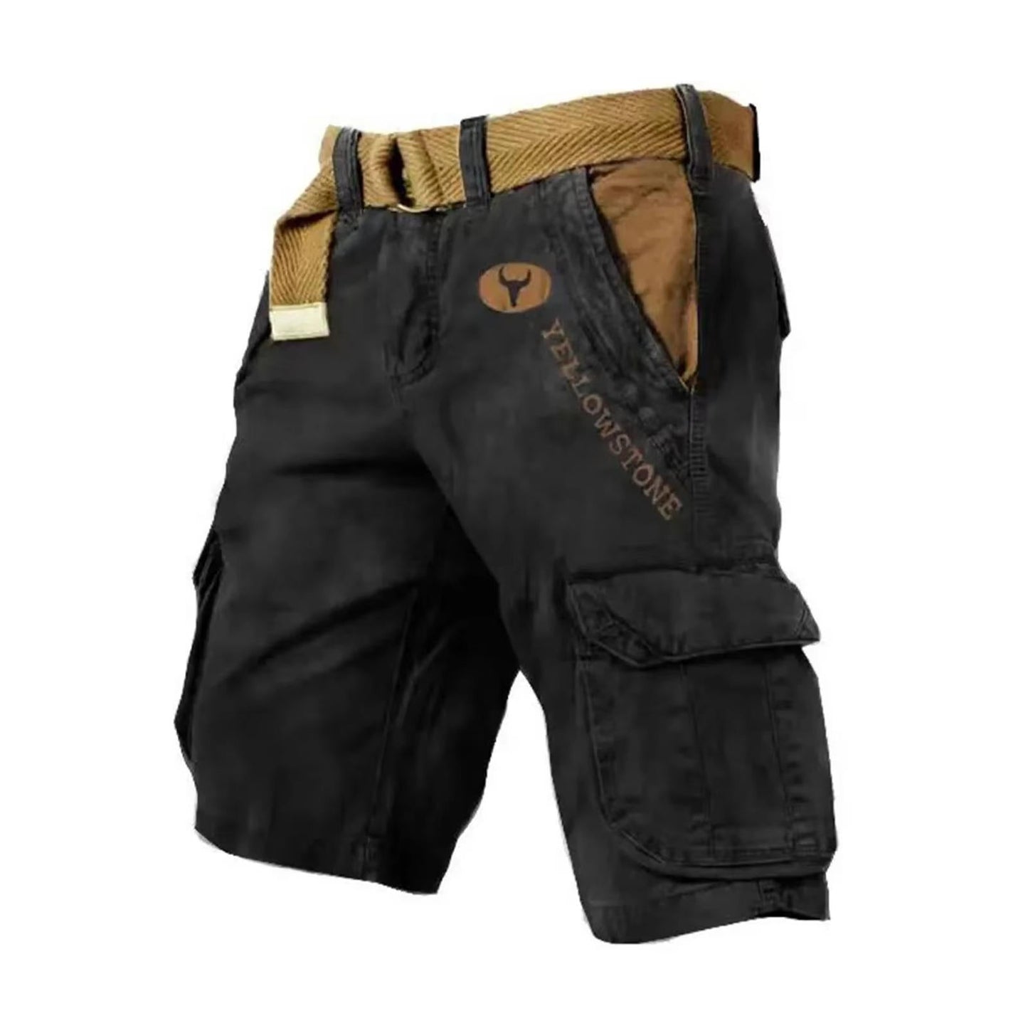 Men's cargo shorts with multiple pockets