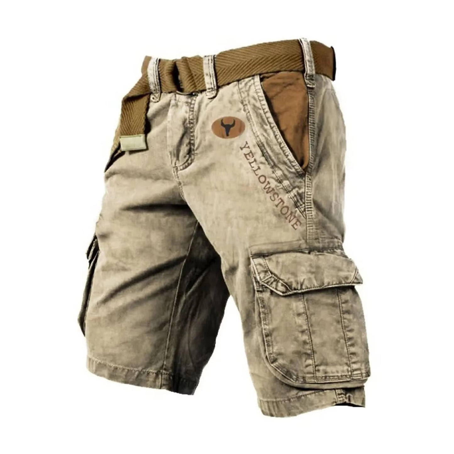 Men's cargo shorts with multiple pockets