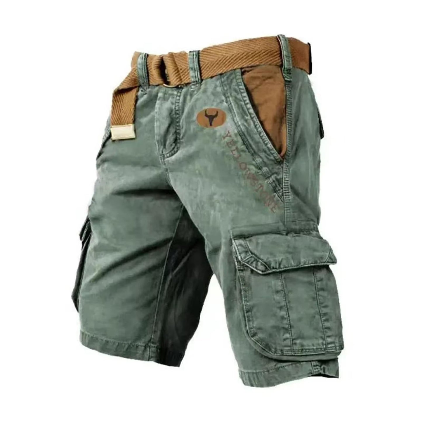 Men's cargo shorts with multiple pockets