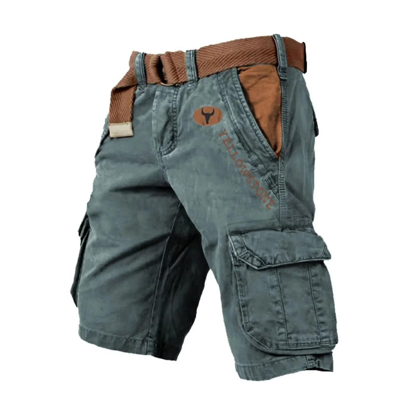 Men's cargo shorts with multiple pockets