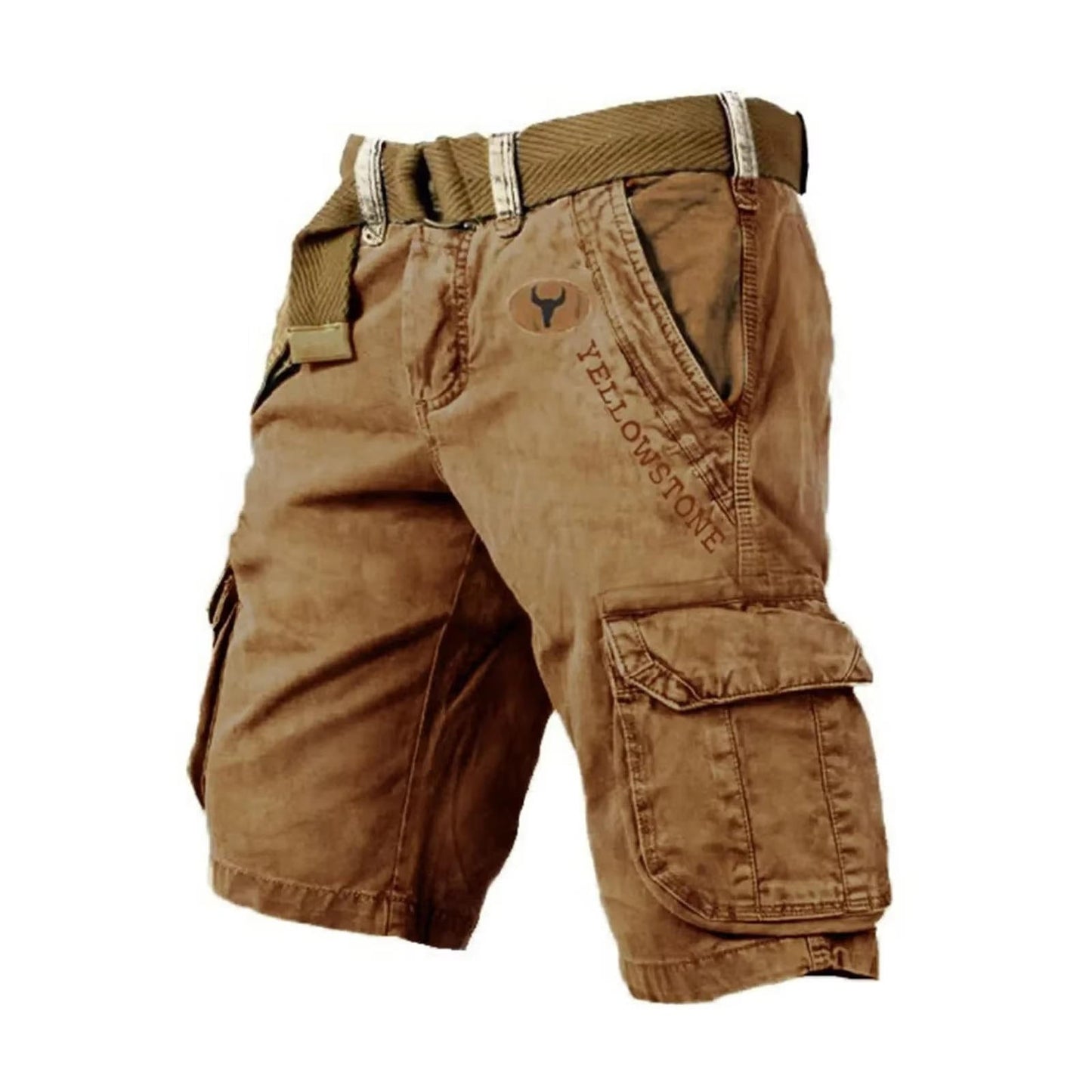 Men's cargo shorts with multiple pockets