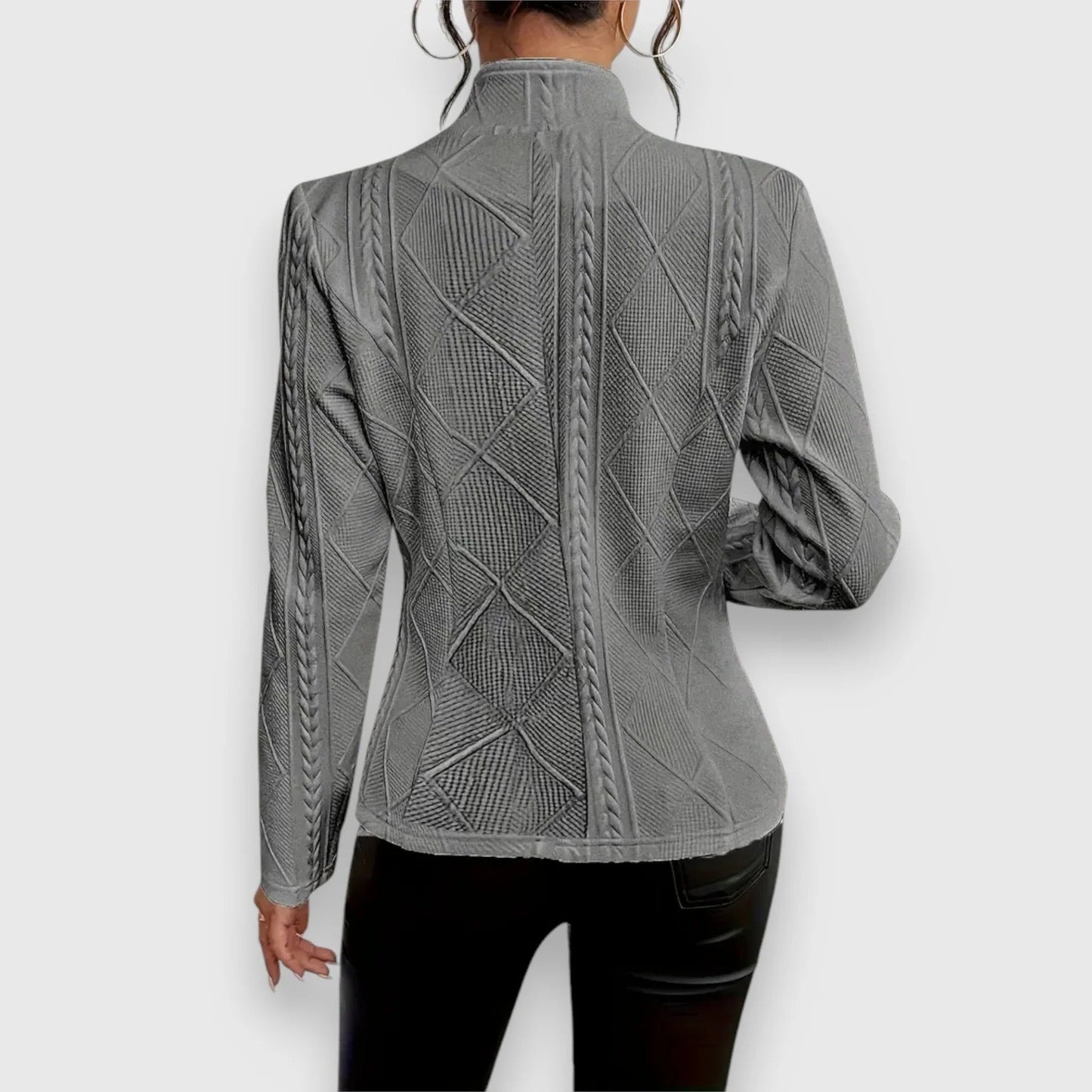 Women's single-breasted blazer with notched lapel