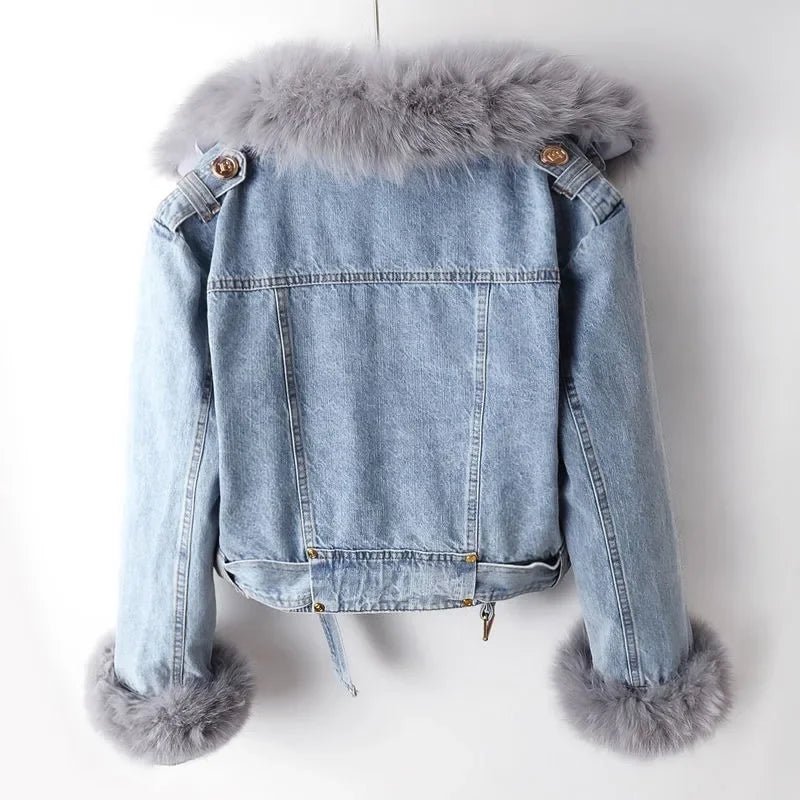 Fur Lined Denim Jacket
