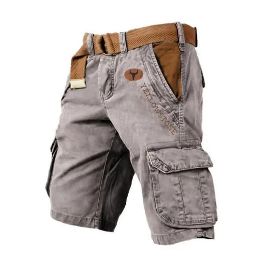 Men's cargo shorts with multiple pockets